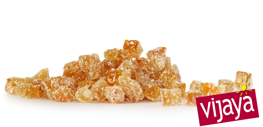 Orange Confite Enrobée de Farine de Riz-Cubes irrég.-10kg-3x3 mm-Bio*